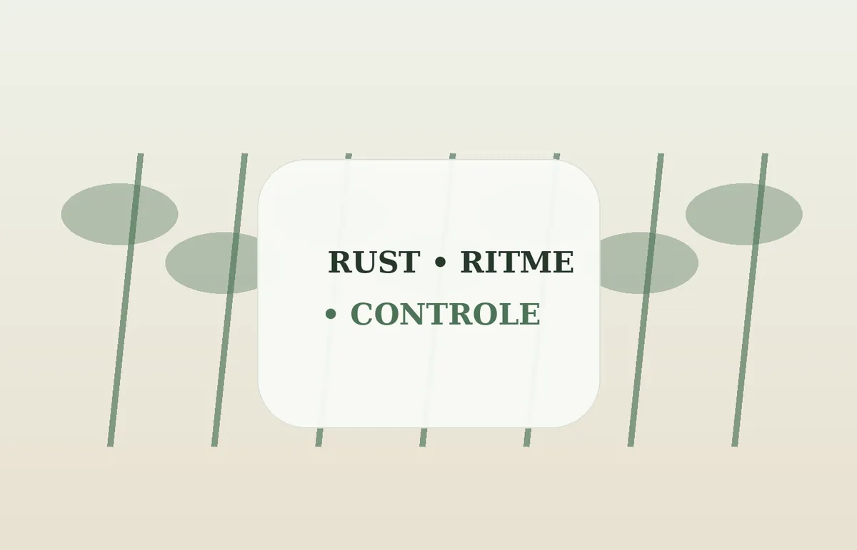Botanische illustratie rond rust, ritme en controle